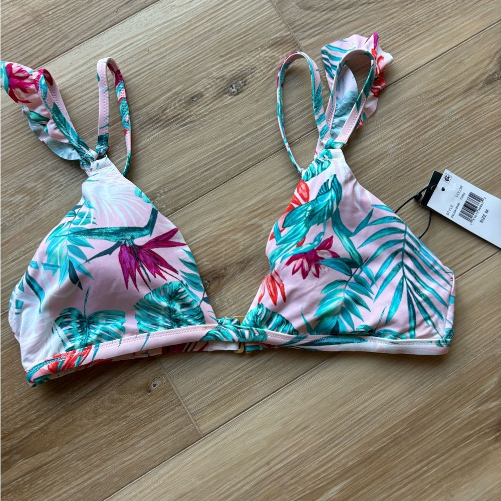 Dolce Vita Little Surfer Girl Palm Tropical Bikini Ruffle Medium
